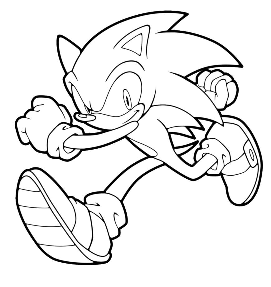 Sonic en pleine course à travers un paysage vibrant