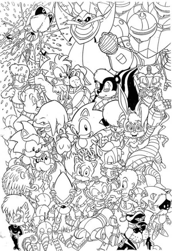 Sonic le hérisson en pleine course dans un décor dynamique