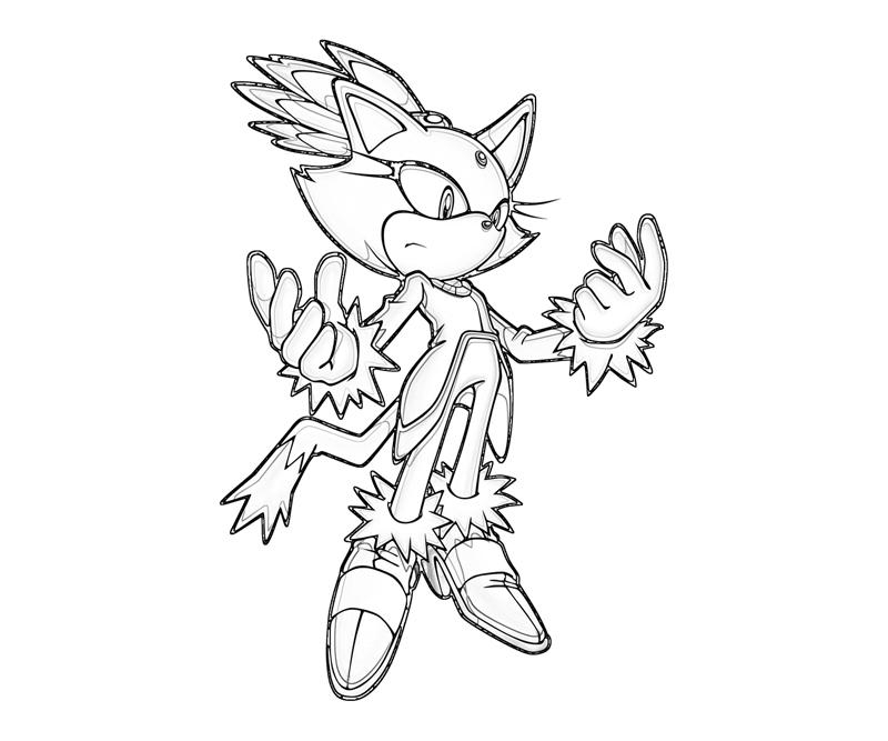 Coloriage de Sonic le Hérisson en pleine course sur un chemin