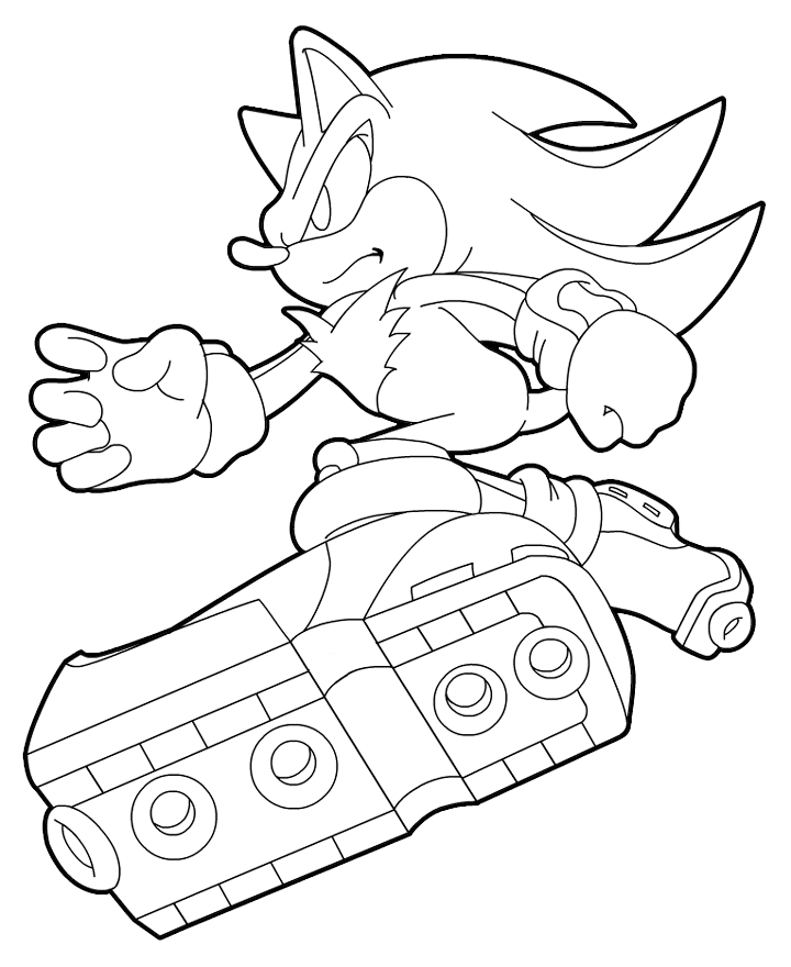 Sonic en pleine course à travers un paysage dynamique