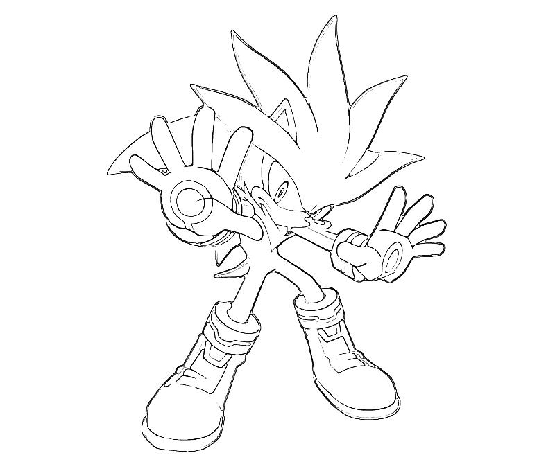 Coloriage de Sonic le Hérisson courant à toute vitesse