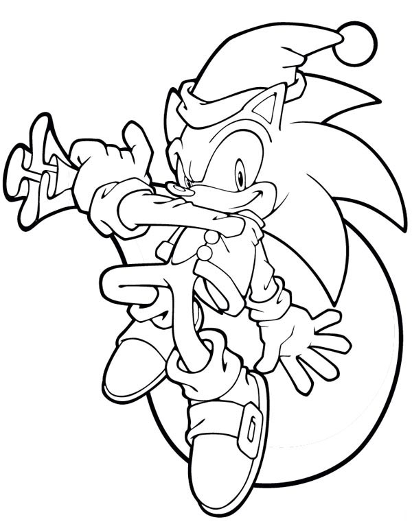 Sonic le hérisson courant avec détermination dans un paysage énergique