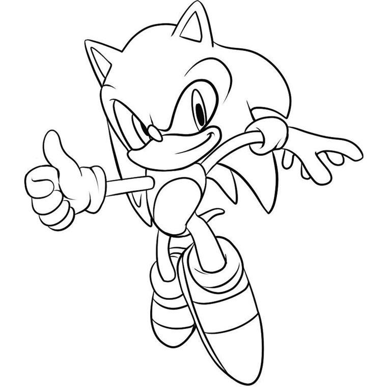 Sonic en pleine course à travers un paysage dynamique