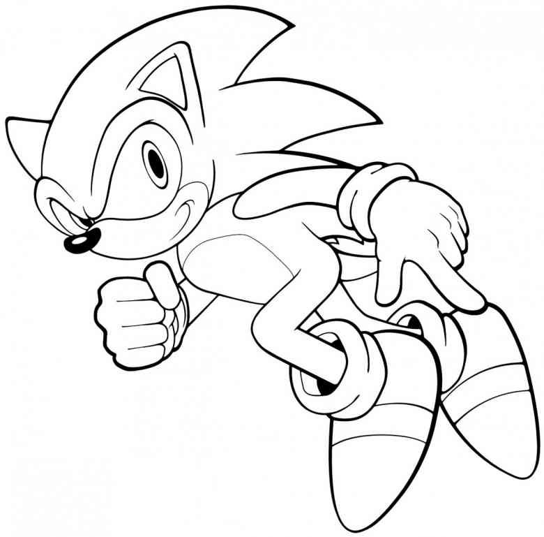 Sonic le hérisson en pleine course à travers un monde coloré