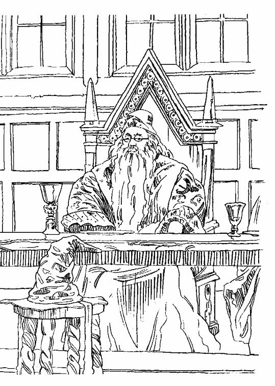 Un sorcier tenant une potion dans son laboratoire