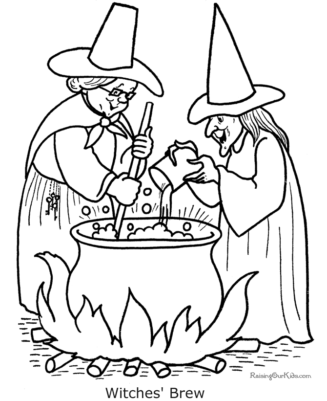 Une sorcière jonglant avec des potions dans un décor nocturne