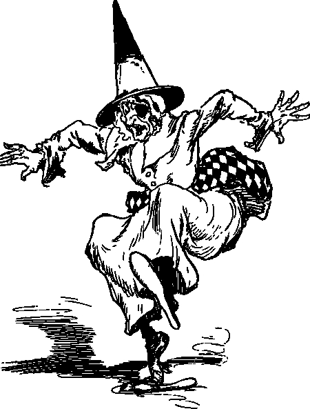 Coloriage d'une sorcière préparant une potion dans sa cabane