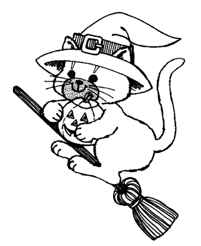 Coloriage d'une sorcière préparant une potion dans la forêt