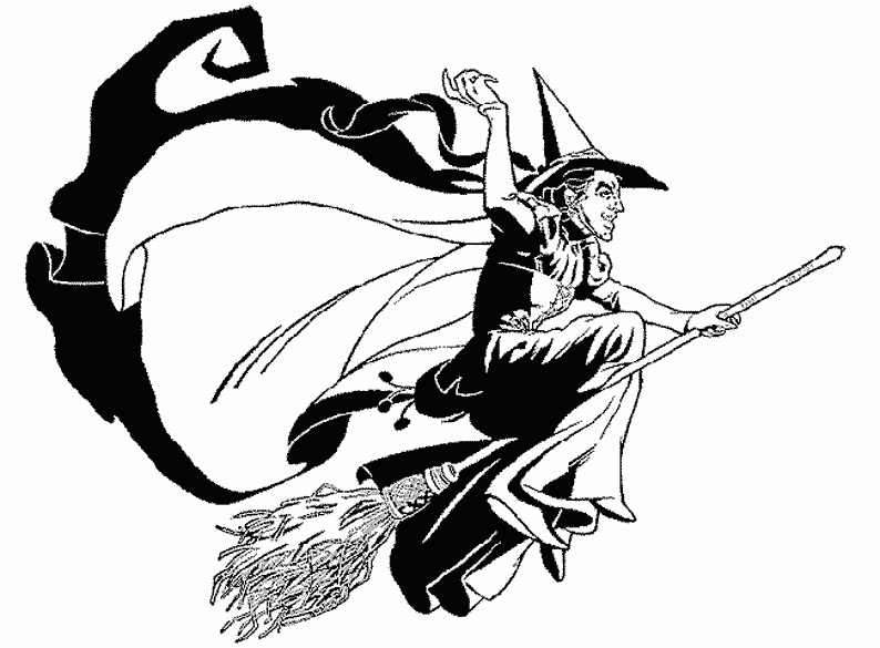 Une sorcière en pleine préparation de potions dans son antre