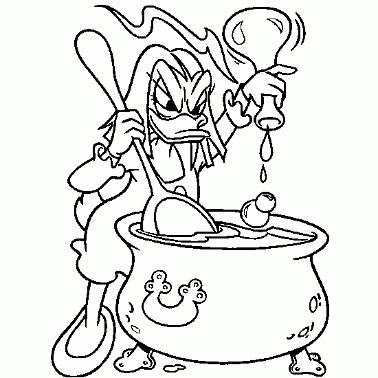 Une sorcière en pleine préparation de potion dans un décor mystique