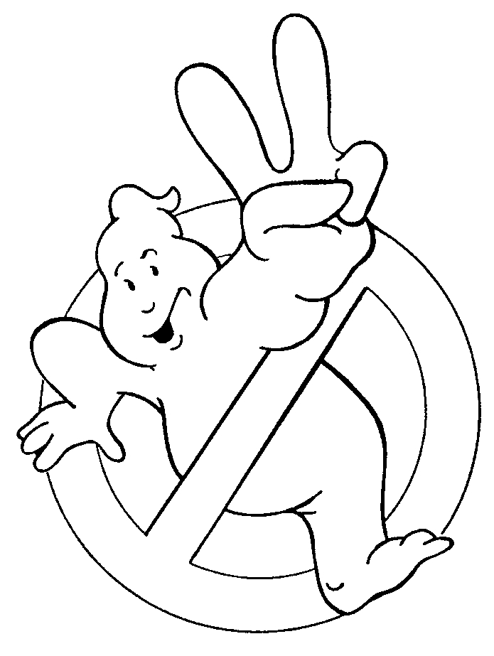 Coloriage de la scène emblématique de SOS Fantômes avec les personnages principaux