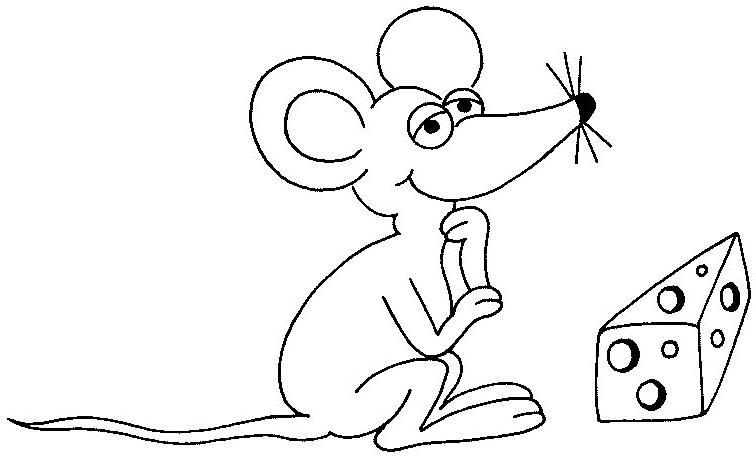 Un dessin de souris charmante entourée de détails ludiques
