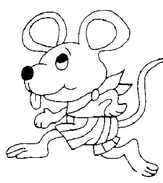 Une souris joyeuse jouant dans un champ fleuri
