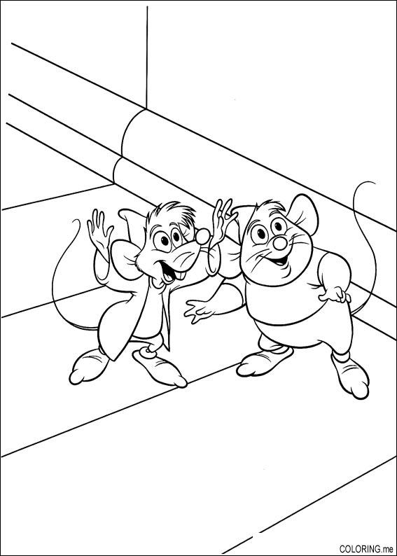 Coloriage d'une souris mignonne sur un fond simple