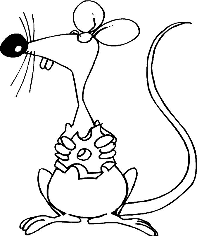 Une souris joyeuse tenant un fromage dans un décor champêtre
