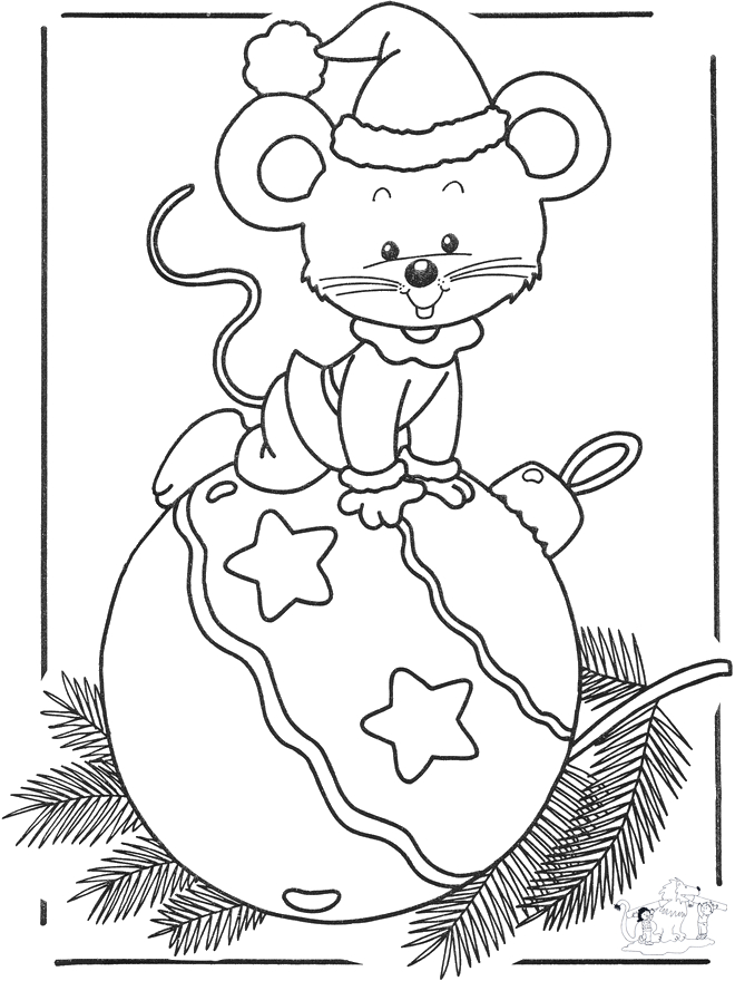 Coloriage d'une souris souriante sur un fond simple