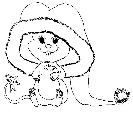 Une souris espiègle sur un chemin entouré de fleurs