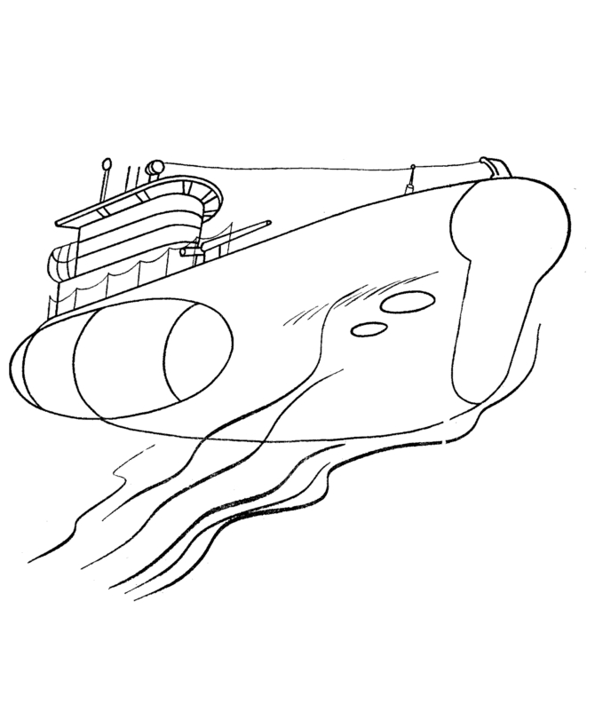 Coloriage d'un sous-marin explorant l'océan avec des poissons colorés
