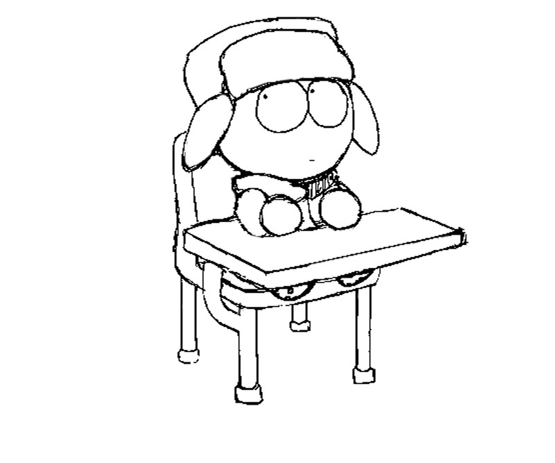 Personnages de South Park en pleine action dans un décor hivernal