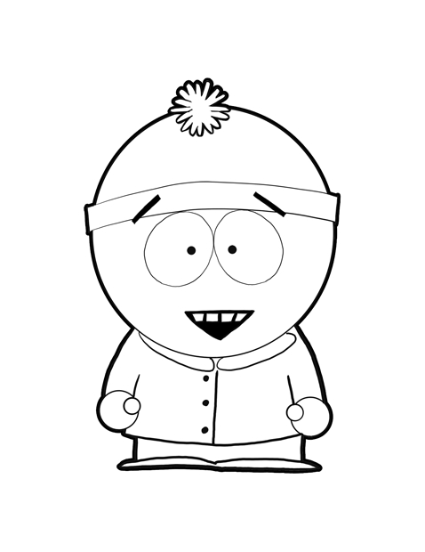 Coloriage de personnages de South Park en pleine discussion
