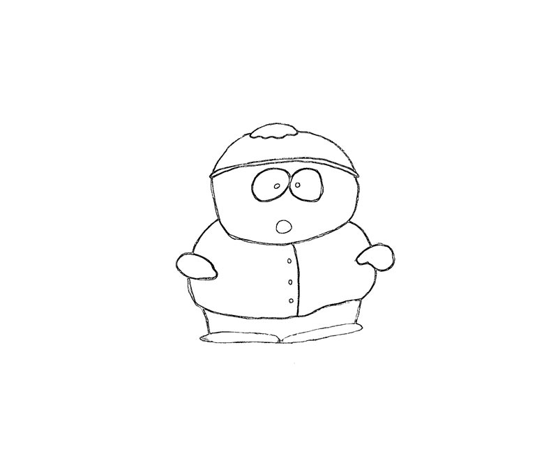 Coloriage de personnages de South Park en pleine action