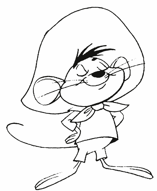 Speedy Gonzales courant avec un chapeau sombrero dans un paysage mexicain Speedy Gonzales courant avec un chapeau sombrero dans un paysage mexicain