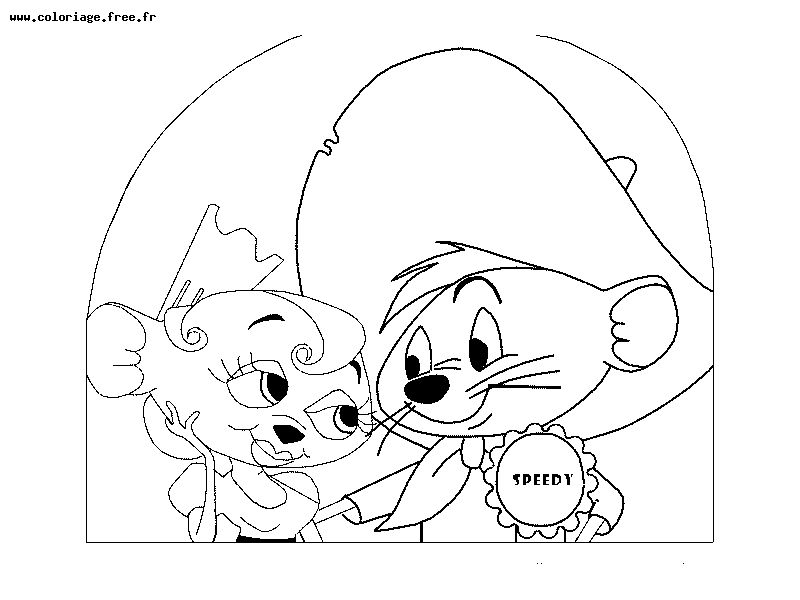Speedy Gonzales courant dans le désert mexicain