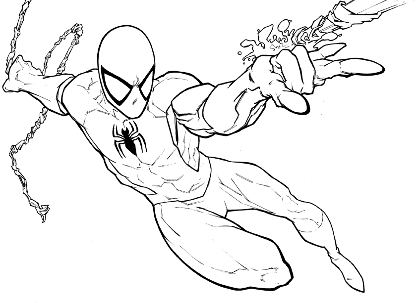 Spiderman en action sur un fond urbain dynamique