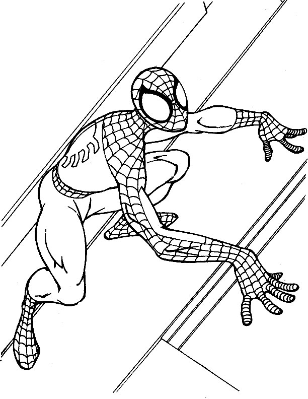 Spiderman en pleine action dans un décor urbain