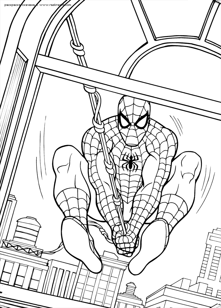 Spiderman en pleine action sur un fond urbain dynamique