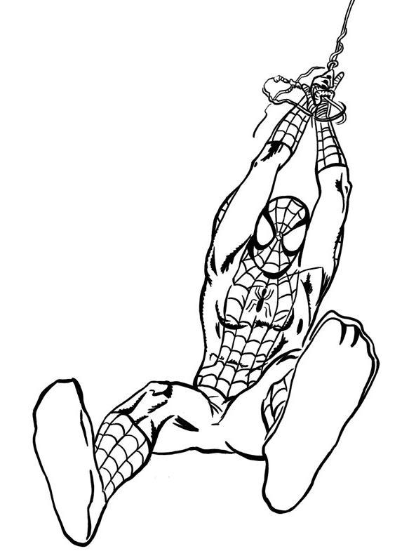 Spiderman en pleine action sur un fond urbain