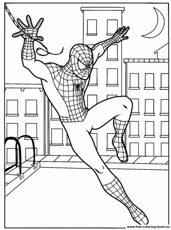 Spiderman en pleine action sur un bâtiment urbain