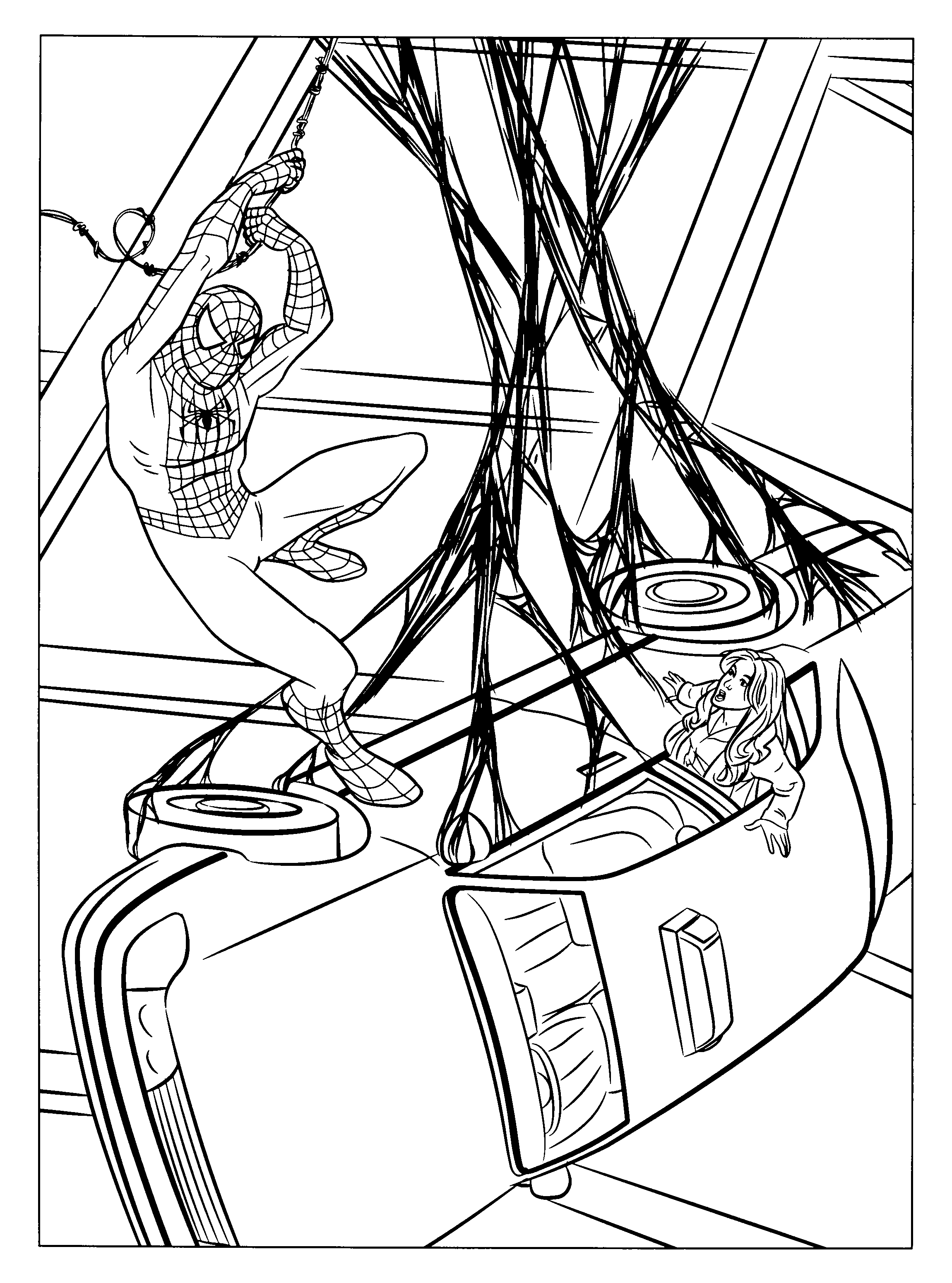 Spiderman en pleine action sur un bâtiment urbain