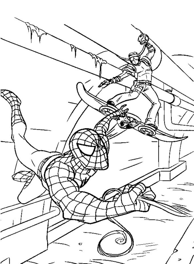 Spiderman en pleine action sur un fond urbain