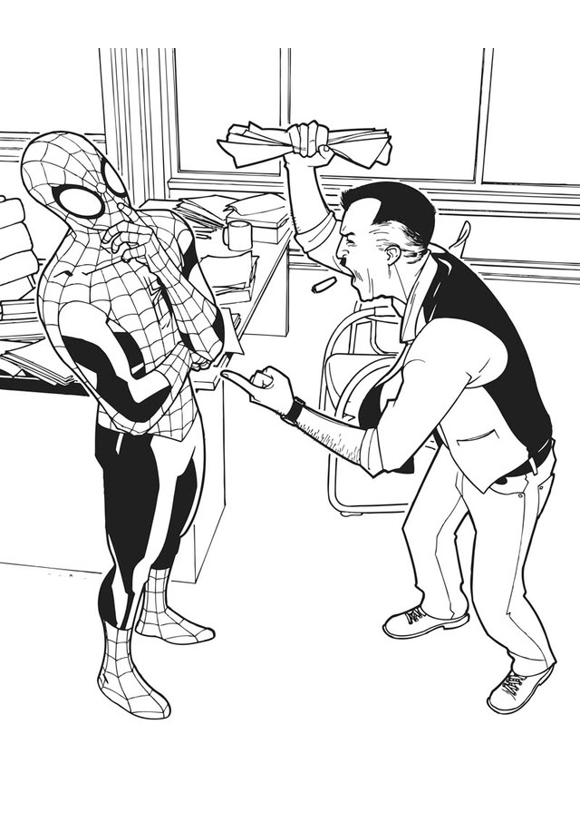Spiderman en pleine action sur un fond urbain
