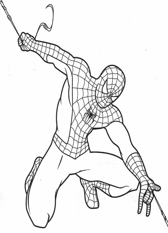 Spiderman en pleine action sur un fond urbain