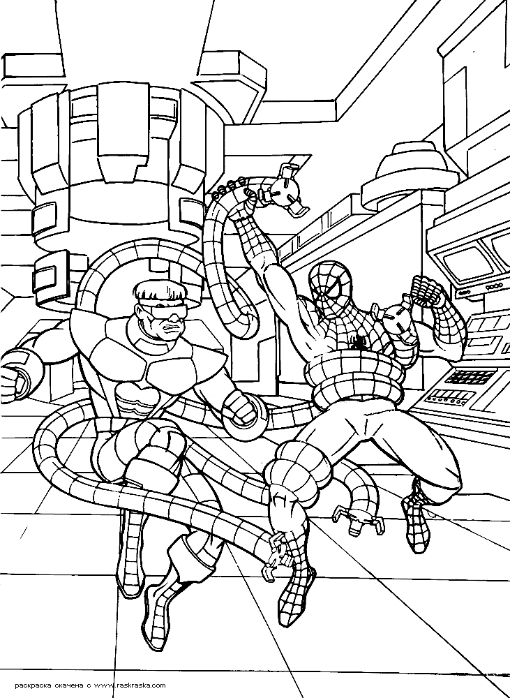 Spiderman en pleine action sur un décor urbain