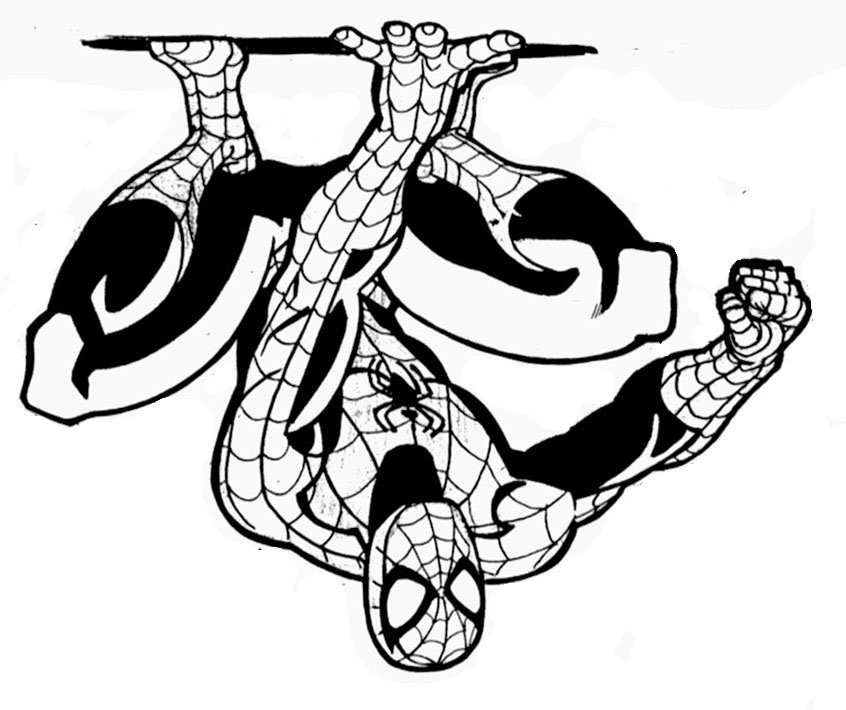 Spiderman en pleine action sur un fond urbain