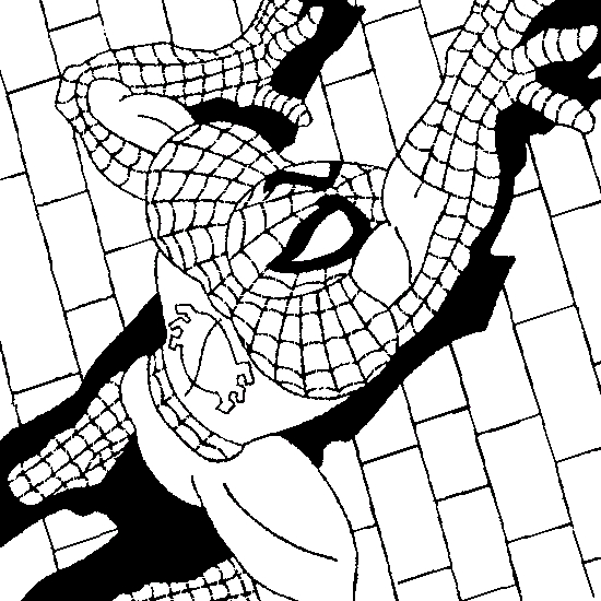 Spiderman en action au-dessus de la ville