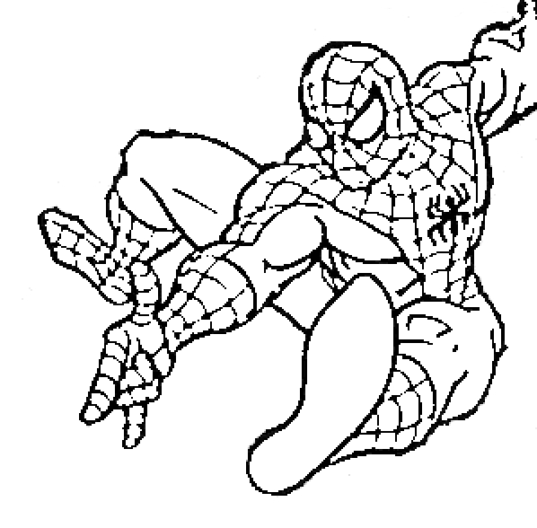 Spiderman en pleine action sur un fond urbain