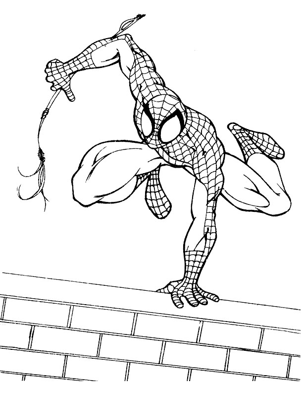 Spiderman en pleine action sur un fond urbain dynamique