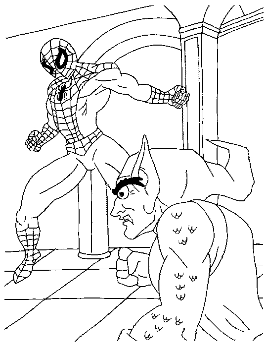 Spiderman en pleine action sur un fond urbain
