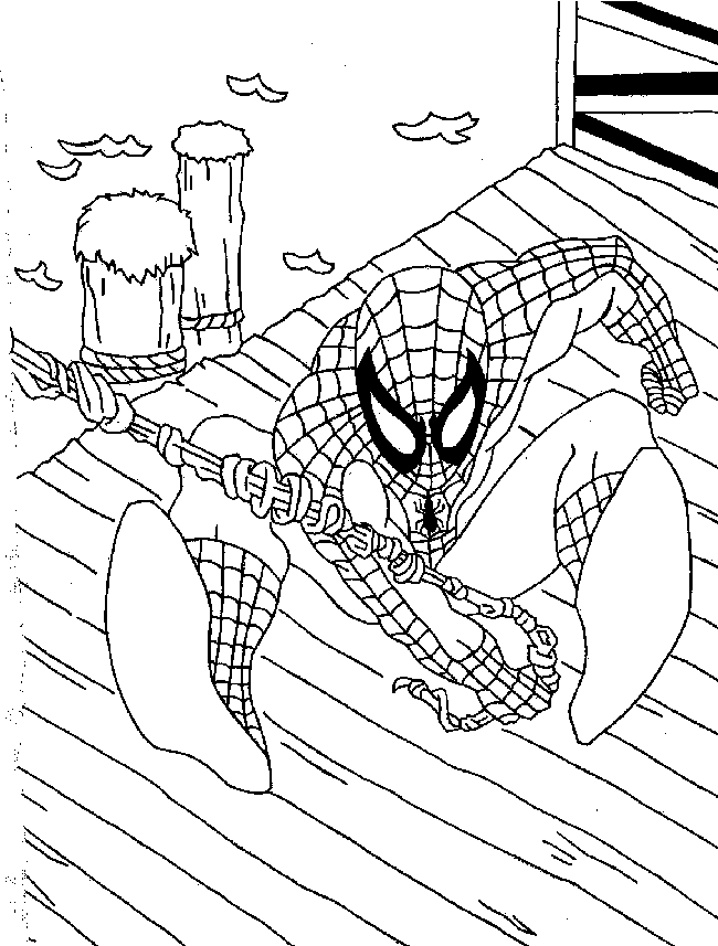 Spiderman en pleine action sur un fond urbain