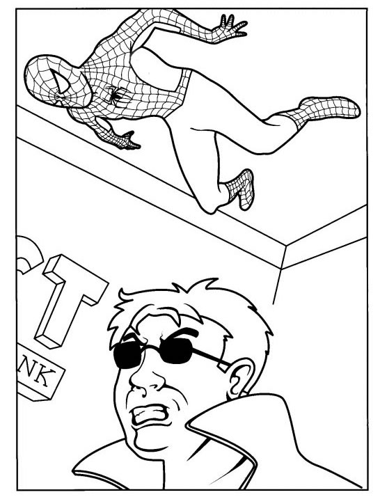 Spiderman en pleine action sur un fond urbain dynamique