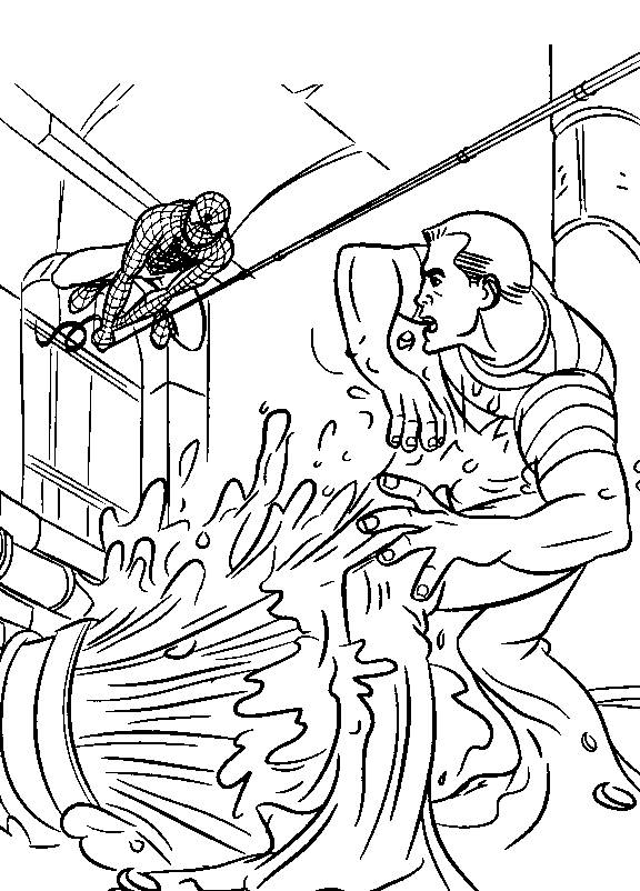 Spiderman en pleine action sur un fond urbain