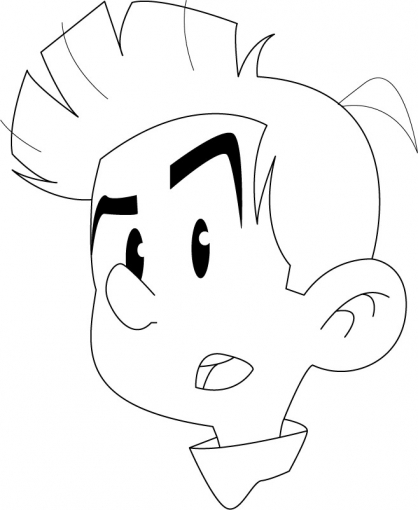 Spirou en pleine aventure dans un décor urbain