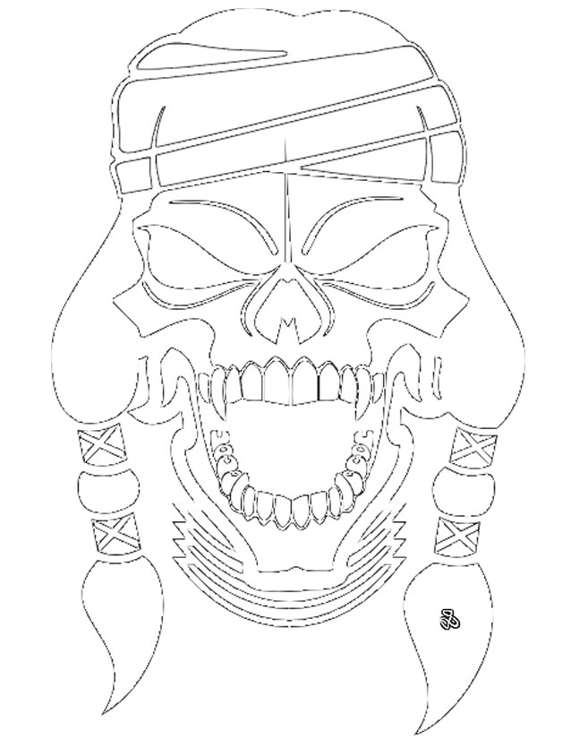 Coloriage d'un squelette dans une pose dynamique