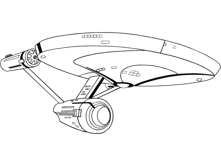 Coloriage de l'équipage de Star Trek en mission spatiale