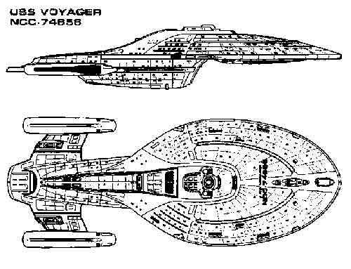Coloriage d'un vaisseau spatial de Star Trek en pleine exploration