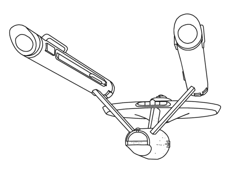 Coloriage de l'équipage de Star Trek à bord du vaisseau Enterprise